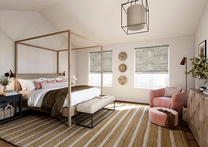 Almond Blossom, Posey - Roman Blind - Image 7